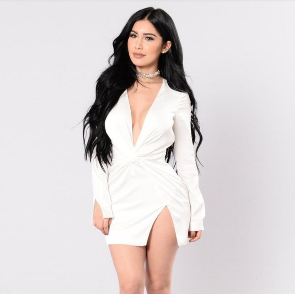 Sugar Free Dress By FASHION NOVA (White)